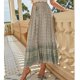 thumbnail image 3 of Falda larga con botones en la parte delantera,Falda de mujer Falda con estampado floral Falda de cintura alta Aspecto llamativo, 3 of 6
