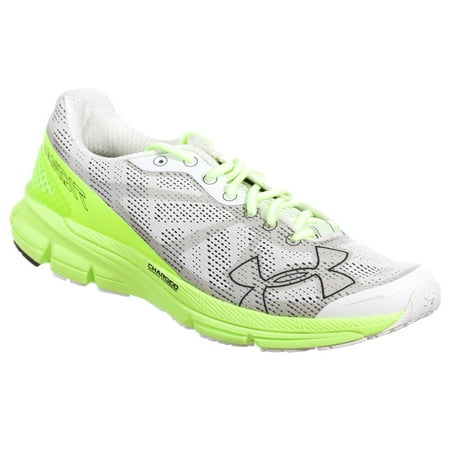 UNDER ARMOUR MENS ATHLETIC SHOES CHARGED BANDIT WHITE NEON GREEN GREY 9