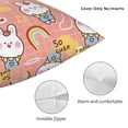 thumbnail image 3 of Pofeuu Rabbit So Cute Print Double-sided plush pillowcase Square Throw Pillow Covers Pillows Cover for Living Room Bedroom Sofa Couch Cushion Cover（No pillow core）-16"x16", 3 of 7