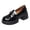 Black, variant on Womens Loafers Shoes Platform Chunky Penny Loafer Lug Sole Comfortable Heeled Slip on Work Business Casual Dress Shoes Brown Size 8.5