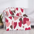 thumbnail image 6 of YFYANG Lightweight Warm Flannel Blanket, Vintage Heart Texture Throw Blanket for Bed, Sofa, Travel, Camping, 50"x40", 6 of 7