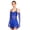 Royal Blue, variant on Womens Latin Dance Dress Sheer Mesh Patchwork Tiered Tassel Bodysuit Dress and Gloves Royal Blue S