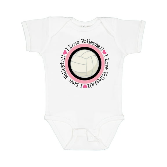 Inktastic I Love Volleyball Sports Girls Baby Bodysuit