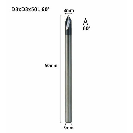

Carbide Chamfering Milling Cutter 60 Degrees 3 Flutes Deburring End Milling