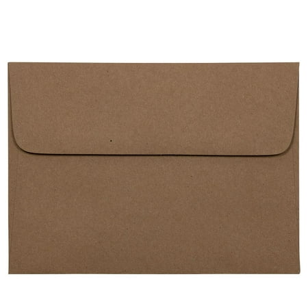 UPC: 0609722707374 | JAM Paper & Envelope A7 Envelopes  5 1/4 x 7 1/4  Brown Kraft  Brown Kraft Recycled  25 per Pack