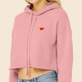 thumbnail image 5 of Dalix Pixel Heart Embroidered Fleece Cropped Hoodie Cold Fall Winter Women in Pink S Small, 5 of 5