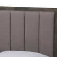 thumbnail image 5 of Baxton Studio Natasha King Size Grey Upholstered Walnut Finished Canopy Bed, 5 of 10