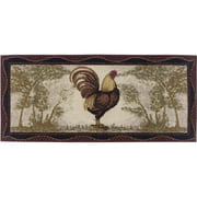 Mayberry Rug CC5252 20X44 20 x 44 in. Cozy Cabin Tall Rooster Printed Nylon Kitchen Mat & Rug