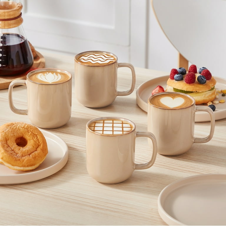 Malacasa Coffee Mugs Set of 4, 12oz Coffee Cup Set with Handle for