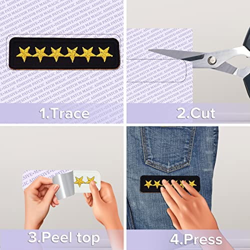 Magic Patch Patch Magic Adhesive Cut to Fit Freestyle Double-Sided Patch  Adhesive Kit (1-Pack) Boy/Girl Scout Patch Adhesive Perfect Decals on Fabric  Clothes Hats Bags and Jeans