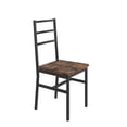 thumbnail image 7 of UHOMEPRO 5 Piece Kitchen Table Set, Solid Wood Dining Table Set with 4 Chairs, Farmhouse Dining Room Set for 4, Rectangle Kitchen Table and Chairs for Bar Dining Room Breakfast Nook, Brown+Black, 7 of 7
