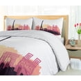 thumbnail image 5 of Ambesonne Notre Dame de Paris Duvet Cover Sets, Sunset View, 2-King, White Dried Rose Peach, 5 of 7