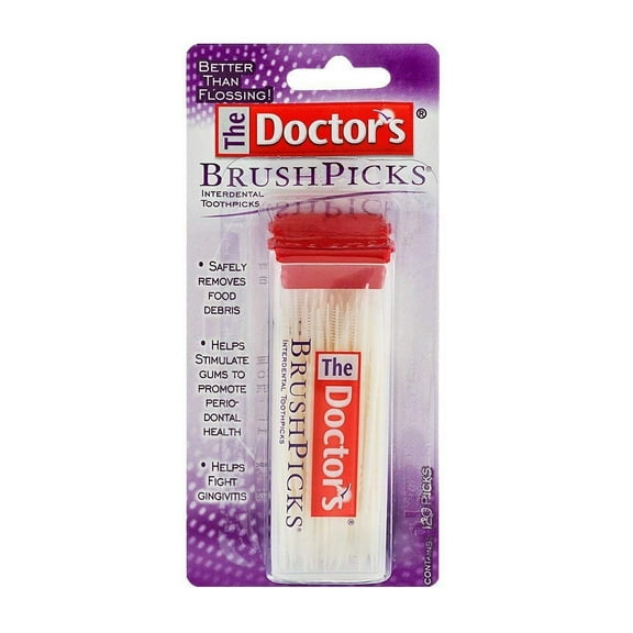 The Doctor's Brush Picks Fight Gingivitis Interdental Toothpicks, 120ct, 6-Pack