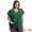 Dark Green, variant on DARING DIVA Women's Plus Front Pleated V Neck Slit Sleeve Blouse 4X Dark Green