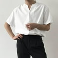thumbnail image 5 of INCERUN Men's Stand-Up Collar Short Sleeve Tops Shirt, 5 of 5