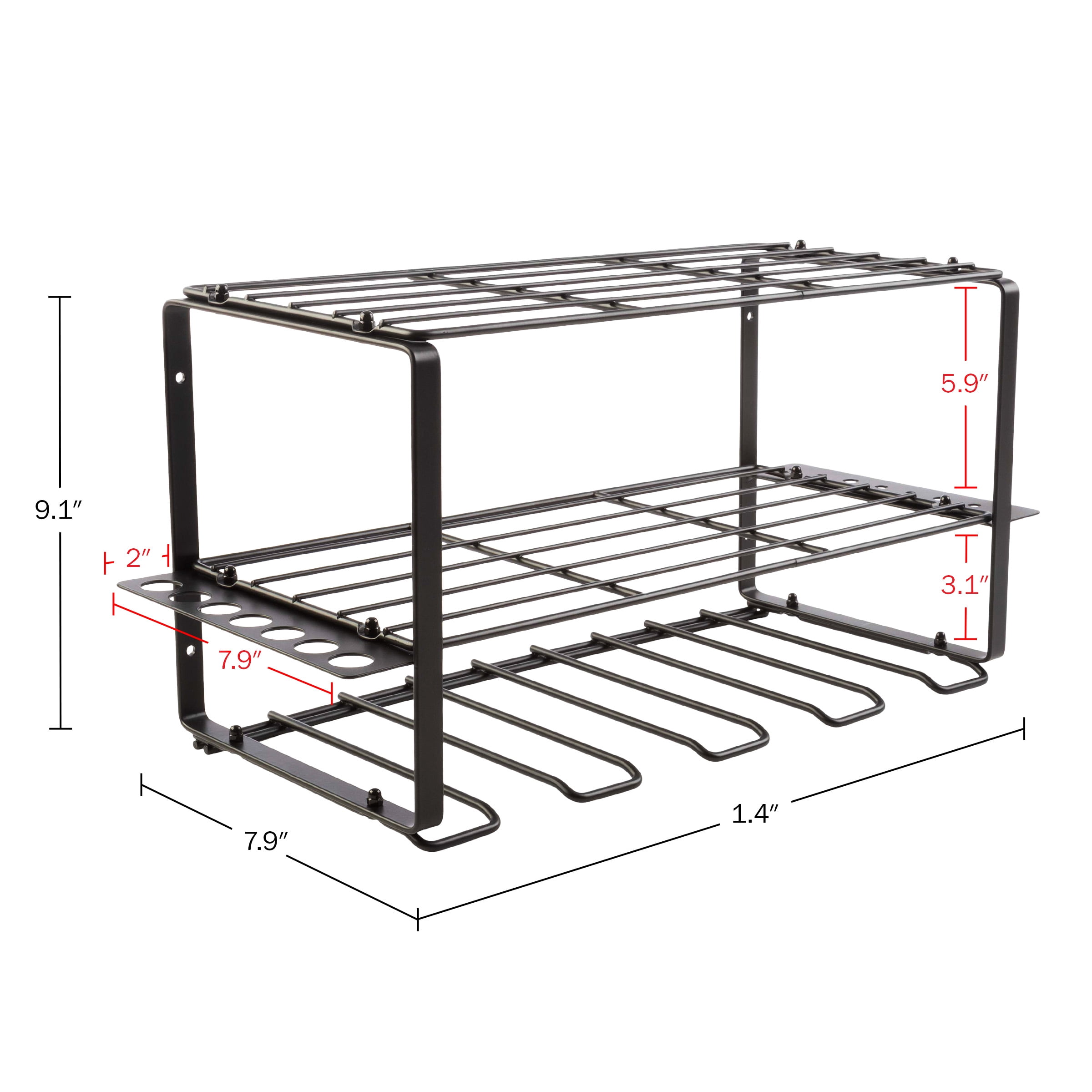 Stalwart Power Tool Organizer - 3-Tier Garage Shelving - 110lb Max Capacity