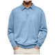 thumbnail image 1 of Camisa informal de manga larga con botones y color liso para hombre: diseño con solapa, material de poliéster, adecuada para el trabajo y la oficina, tallas S-XXXL., 1 of 6
