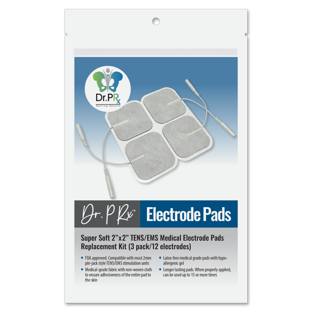 Dr.PRx™ Electrode Pads Replacement Super Soft 2”x 2” TENS/EMS Medical