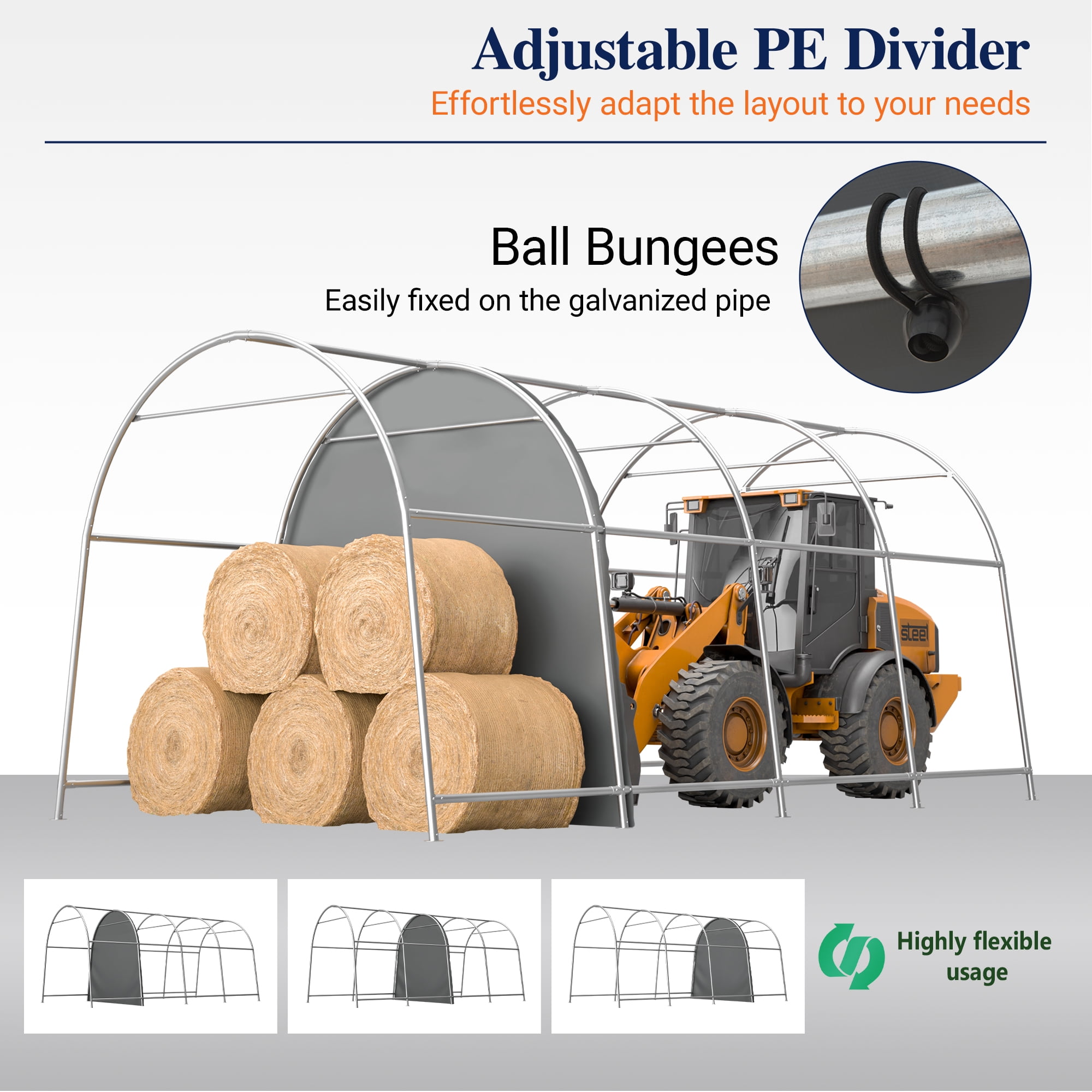 LZBEITEM Carports 10x20 ft Heavy Duty Car Canopy Garage with Removable Doors Galvanized Frame Portable Carport Canopy Outdoor Storage Shelter with All-Season Tarp for Car Boat Truck