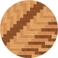 thumbnail image 1 of Ahgly Tapis Rond Lavable en Machine Intérieur Transitionnel Bière Orange, 8 Pieds Rond, 1 of 7