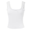 thumbnail image 4 of SNKSDGM Women's Plus Easter Shirt Ribbed Tank Tops for Women Built in Bra Women's Neck Sleeveless Knit Ribbed Fitted Casual Crop Tank Top, 4 of 6