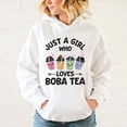 thumbnail image 2 of Sudadera con capucha para mujer y hombre, con estampado de Just A Girl Who Loves Boba Tea, ropa de calle informal de invierno, tops de talla grande, 2 of 4