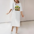 thumbnail image 2 of Vestido Corto de Verano Cuello Redondo Estilo de Camiseta de Longitud de Tobillo de Manga Corta, Altamente Elástico para Pijamas Y Ropa Interior Sexy, 2 of 8