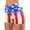 Blue, variant on Njoeus Women's High Waisted Biker Short Legging Yoga Shorts, Women V-Cross High Waist Workout Gym Shorts Running Legging with American Flag