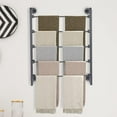 thumbnail image 4 of Freestanding Scarf Display Rack, Scarf Racks, Spiral Scarf Holder Wall Mounted Scarf Rack Space Saving Shelves for Clothing Store Commercial Home (Black), 4 of 9