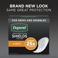 Depend Shield Incontinence Pads for Men Bladder Control Pads, Light