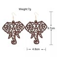 thumbnail image 7 of RSAMD Wood Hollow Elephant Statement Earrings for Women Wooden Boutique Jewelry-Red, 7 of 7