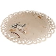 thumbnail image 3 of Embroidered Beige Winter Snow Scene Round Table Topper (23"/ 33" Round, 33" Square), 3 of 4