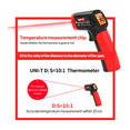 thumbnail image 2 of UNI-T Uni-trend Industrial Thermometer UT300A+ Laser Infrared Thermometer Handheld Termometro Digital Industrial Non Contact Laser Temperature Meter Gun(UT300A+), 2 of 7