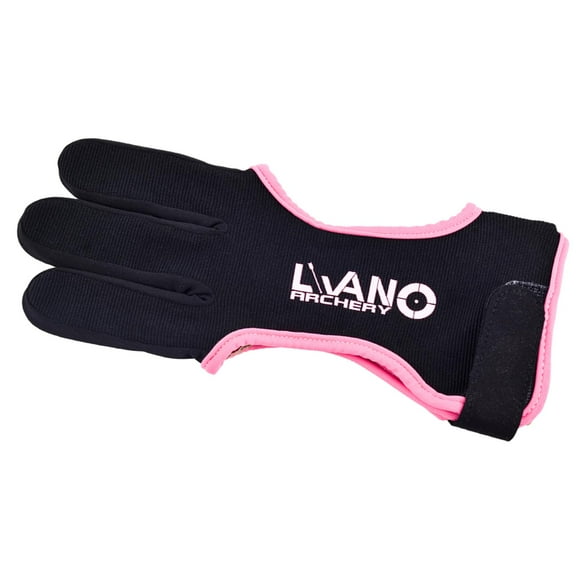 koolsoo Finger Tab Accessories Leather Warp Back & Compound Bow 3 Finger Black Pink S