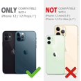 thumbnail image 2 of IBAOLE Compatible avec iPhone 12, Étui 12 Pro avec Protection de Caméra et Support, Protecteur d'Objectif Coulissant + Support Rotatif à 360°, Style Armure Verte, Résistant aux Chocs, Pare-Chocs Protecteur Bleu, 2 of 7