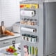 thumbnail image 1 of Organizador de alimentos para armario de montaje en puerta con diseño que ahorra espacio, estante de especias dos en uno para colgar o montar en la pared para la cocina y más (blanco), 1 of 7