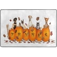 thumbnail image 4 of Dreamtimes Thanksgiving Cute Dogs Area Rug, 36"x24" Autumn Pumpkin Non-Slip Washable Indoor Door Mat, Absorbent Floor Mat for Bedroom Kitchen Entryway Bathroom, 4 of 7