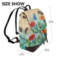 thumbnail image 2 of Ratiio Colorful Plants And Insects Pattern Womens Backpack Purse Leather Backpack Purse for Women Travel Fashion Backpack Designer Ladies Shoulder Bags, 2 of 4