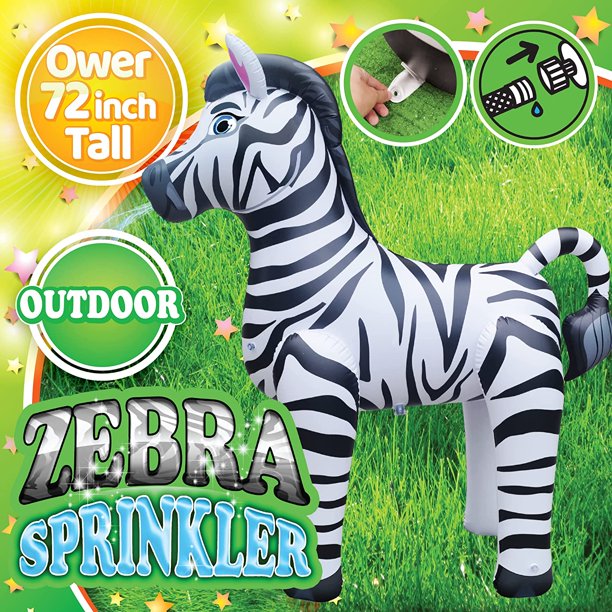 知育玩具 spring2 Splash Buddies Inflatable Zebra Sprinkler Toy for Kids