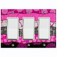 thumbnail image 1 of Metal Light Switch Plate Cover Colorful Safari African Tribal Art Pattern SFR033, 1 of 13