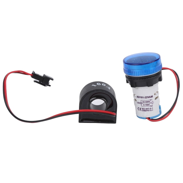 Current Indicator Light, Voltage Current Meter Indicator Data Dual Display Voltage Range AC50-500V For Laboratory For School For Physics Class For Electrician