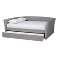 thumbnail image 3 of Allora Modern Fabric Upholstered Full Size Daybed with Trundle in Light Gray, 3 of 11