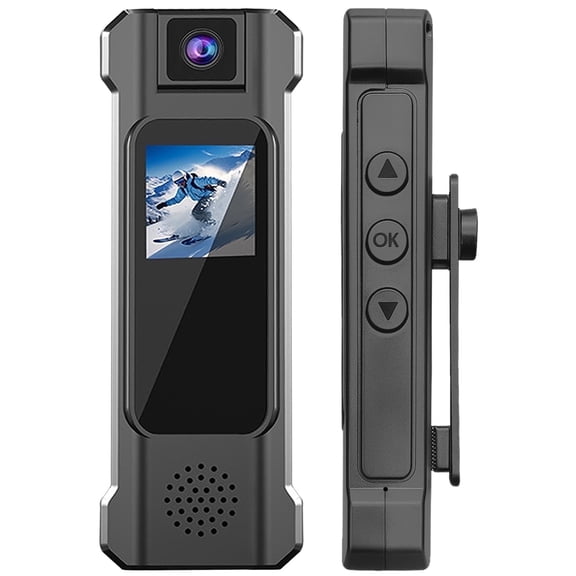 Action Camera, Mini Camera, Body Camera Wearable Video Recorder, 180° Wide Angle Rotating Lens