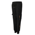 thumbnail image 5 of adviicd Cargo Joggers for Women High Waisted Scrub Joggers Draswstring Elastic Waist Stretchy Pants with Zip Pockets (Black, L), 5 of 7