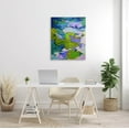 thumbnail image 2 of Stupell Industries Vivid Pond Lily Lotus Flowers Floating Painting Gallery Wrapped Canvas Print Wall Art, Design by Dorothy Fagan, 2 of 7