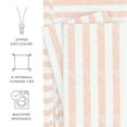thumbnail image 5 of Noble Linens Blush Puffed Rugged Stripes 3-Piece Duvet Cover Set, Full/Queen, 5 of 11
