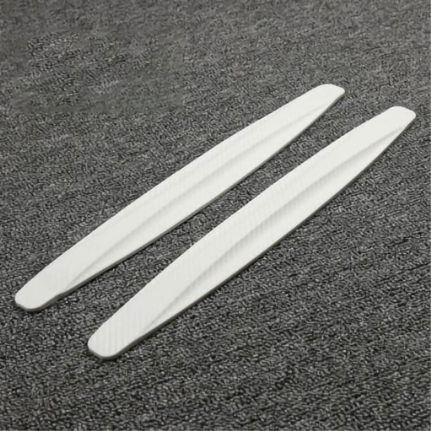 TKSE Tira de parachoques para automóvil, 2 piezas Tiras de parachoques para automóvil Anticolisión Impermeable PVC Color elegante Tira protección antiarañazos Protección esquina Embellecedor(Blanco)