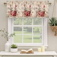 thumbnail image 2 of Christmas Curtain Valances for Windows, Kitchen Valance Window Treatments Panel 2 Pack, Winter Xmas Snowman Sugar Ice Cream Vintage Rod Pocket Short Curtains for Bathroom Bedroom 54 x 18 Inch, 2 of 8