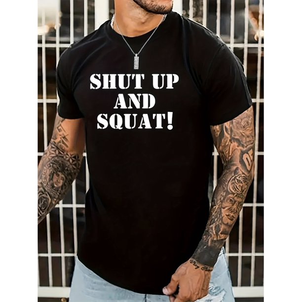 Men's Fun & Humorous Graphic Tee - Casual Round Neck T-Shirt, Breathable Polyester, Perfect for Spring & Summer