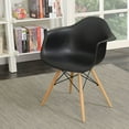 thumbnail image 2 of Furniture of America Shego I Mid-Century Arm Chairs - Set of 2, Black, 2 of 6